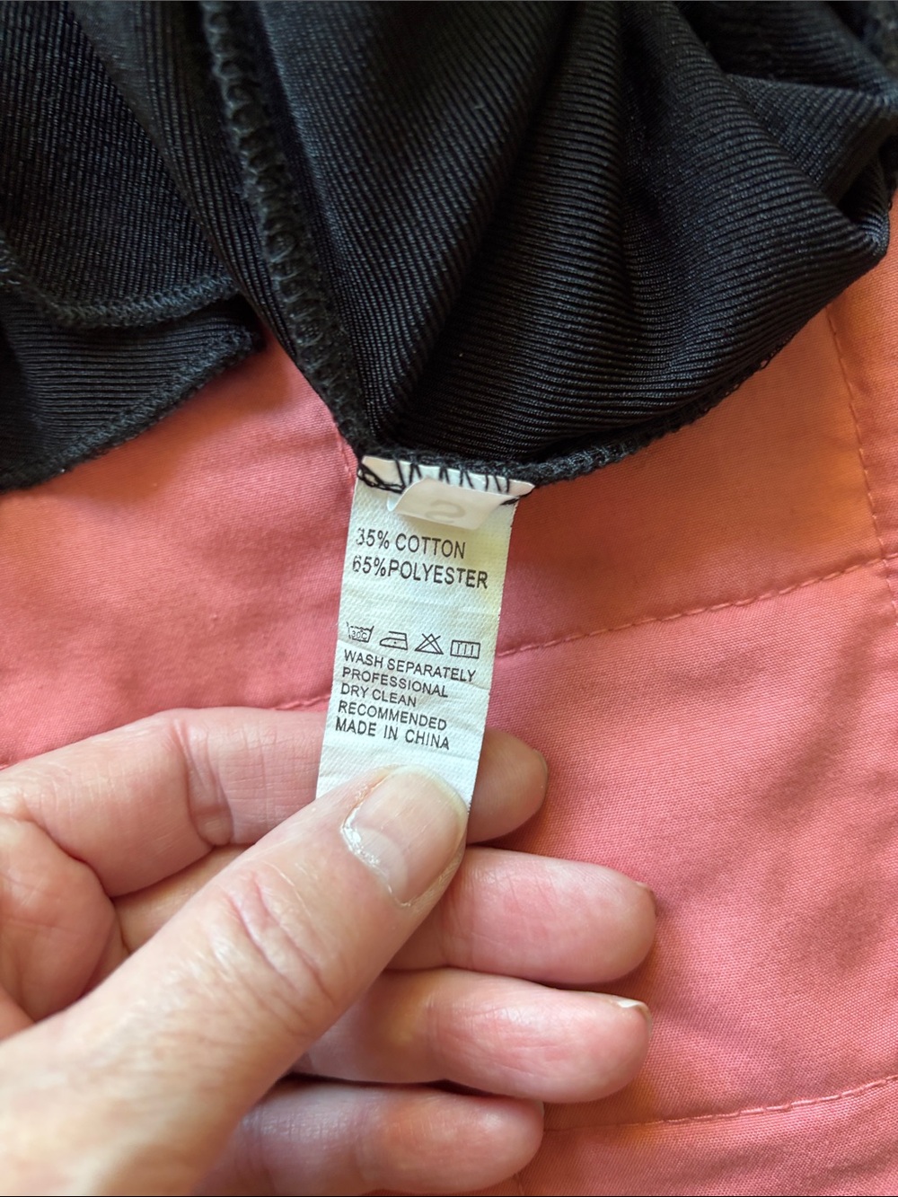 Amazon Essentials Black Ruffle Button-Front Top - Picture 4 of 4